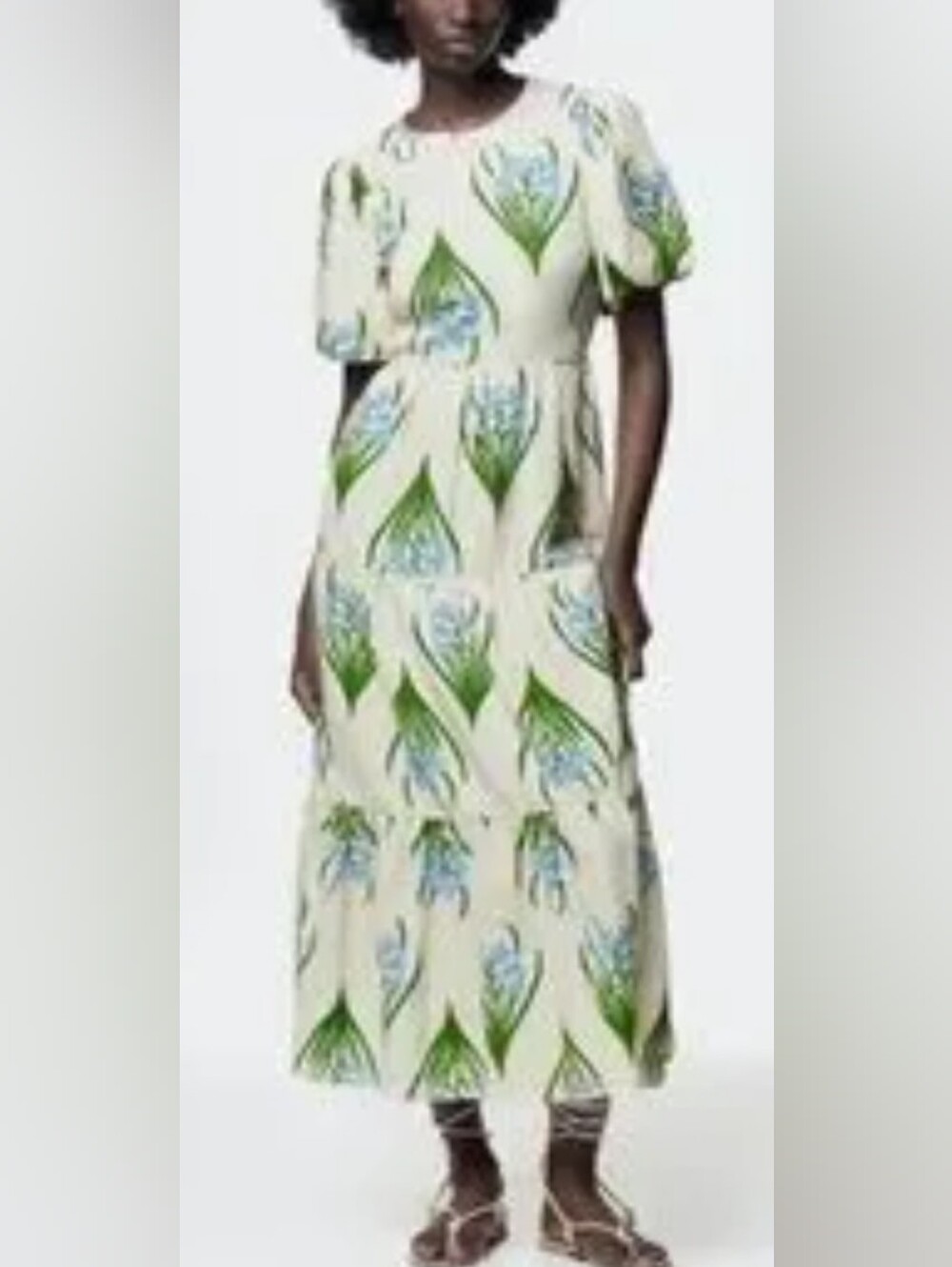 NWT...Zara Sofia Ecru Linen/Cotton Open Back Maxi Dress Size XS - Picture 4 of 12